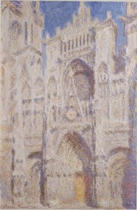 Claude mMonet - Rouen Cathedral: The Portal (Sunlight), 1894. The painting that started it...imagine this, but in black & white